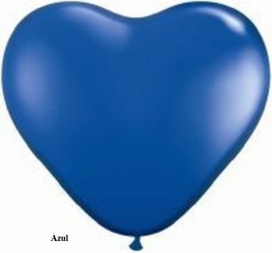 Picture of Balão Coração Standart 30 cm - azul